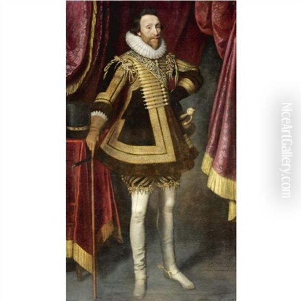 Portrait Of James Hay, 1st Earl Of Carlisle (1580-1636) Oil Painting by Michiel Janszoon van Mierevelt