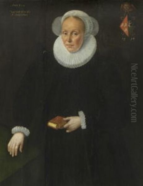 Bildnis Eines 70-jahrigen Mannes (+ Bildnis Einer 54-jahrigen Frau; 2 Works) Oil Painting by Michiel Janszoon van Mierevelt