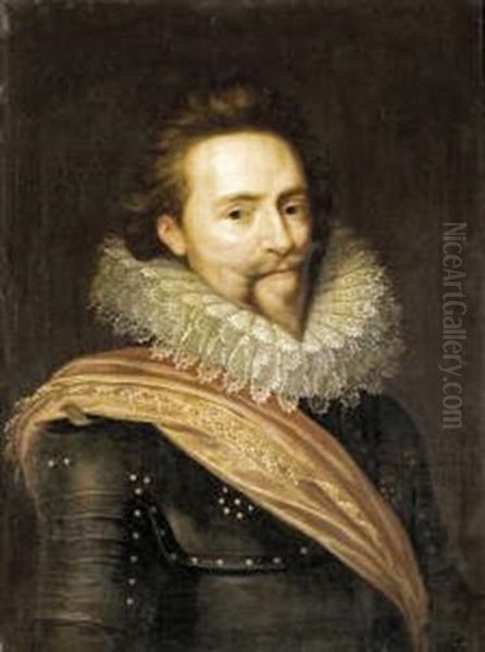 Portrait Of A Gentleman (prince Frederick Of Bohemia?) Oil Painting by Michiel Janszoon van Mierevelt