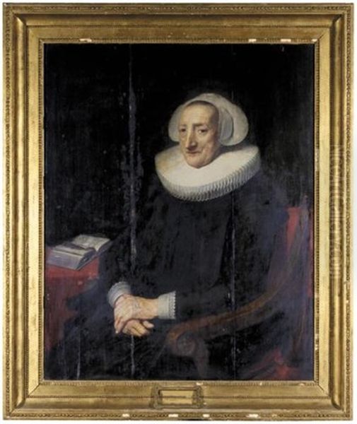 Portrait Of A Lady, Aged 78, With A Ruff And Bonnet Oil Painting by Michiel Janszoon van Mierevelt