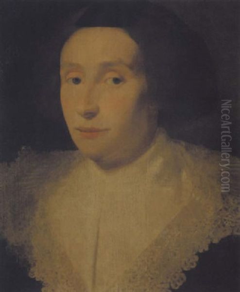 Portrait Einer Dame Mit Spitzenkragen Oil Painting by Michiel Janszoon van Mierevelt