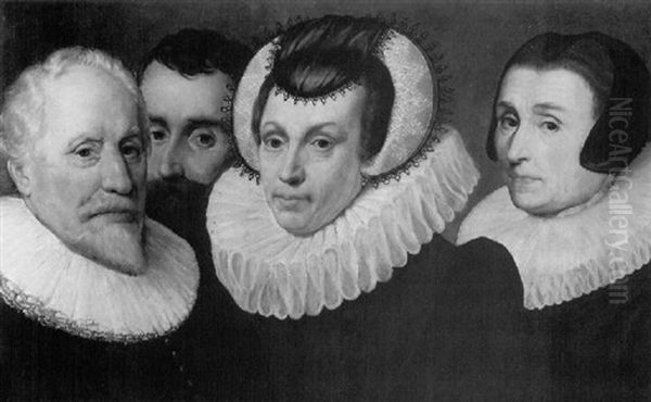 Portrait De Famille Oil Painting by Michiel Janszoon van Mierevelt