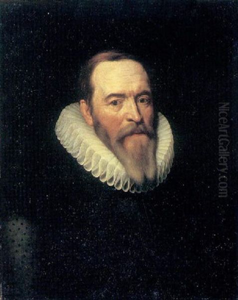 A Portrait Of Johan Van Oldenbarnevelt Oil Painting by Michiel Janszoon van Mierevelt