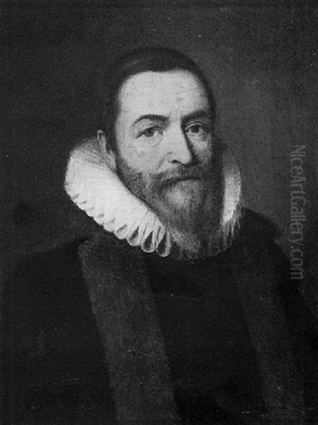 Portret Van Johan Van Oldebarneveld Oil Painting by Michiel Janszoon van Mierevelt