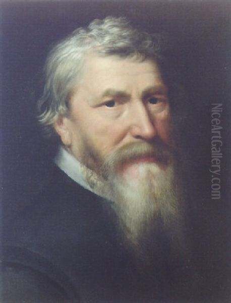 Portrait Of A Bearded Gentleman In A Black Jacket (lubbert Gerritsz, The Mennonite Theologian In Amsterdam And Hoorn?) Oil Painting by Michiel Janszoon van Mierevelt