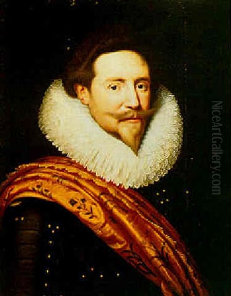 A Portrait Of Prince Frederik Hendrik Of Oranje Oil Painting by Michiel Janszoon van Mierevelt