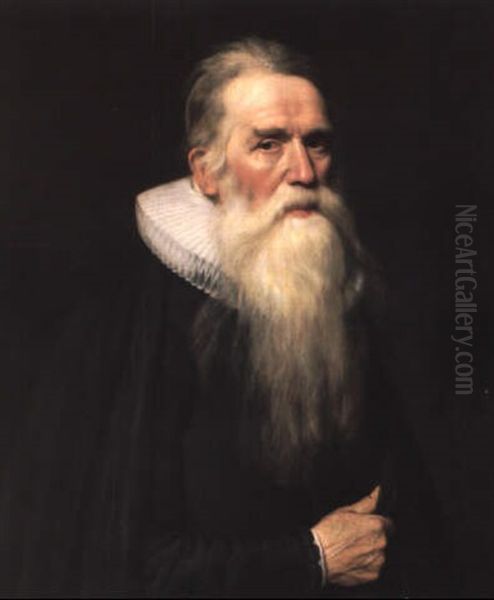 Portrait Of A Bearded Man Oil Painting by Michiel Janszoon van Mierevelt