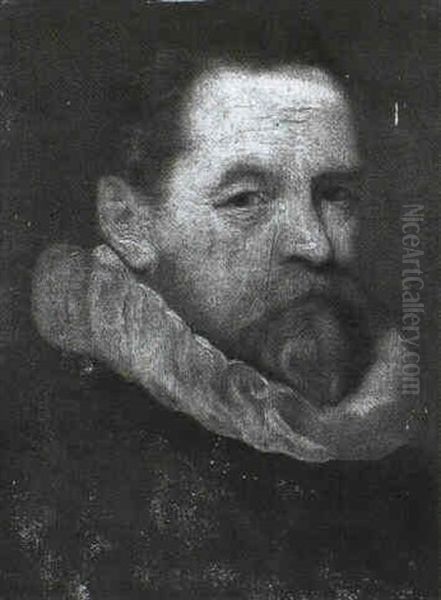 Portrait Of A Man Wearing A Wheel Ruff Oil Painting by Michiel Janszoon van Mierevelt