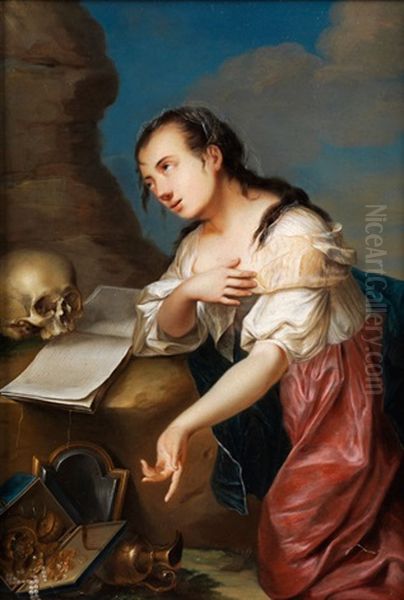 Die Busserin Maria Magdalena Oil Painting by Frans van Mieris the Elder