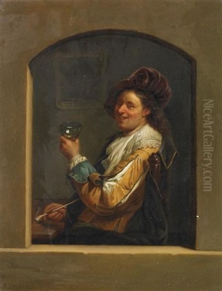 Der Weintrinker Oil Painting by Frans van Mieris the Elder