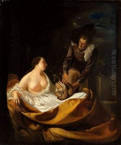 La Courtisane Oil Painting by Frans van Mieris the Elder