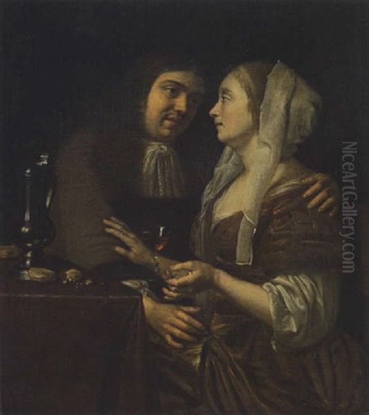 Das Liebespaar Oil Painting by Frans van Mieris the Elder