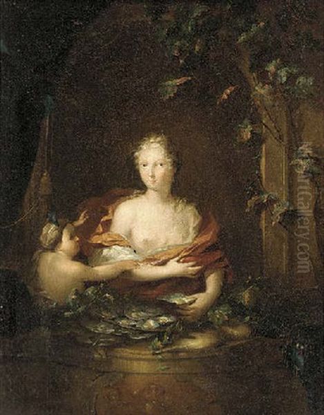 Portrait Of A Lady Posing As Venus Oil Painting by Frans van Mieris the Elder