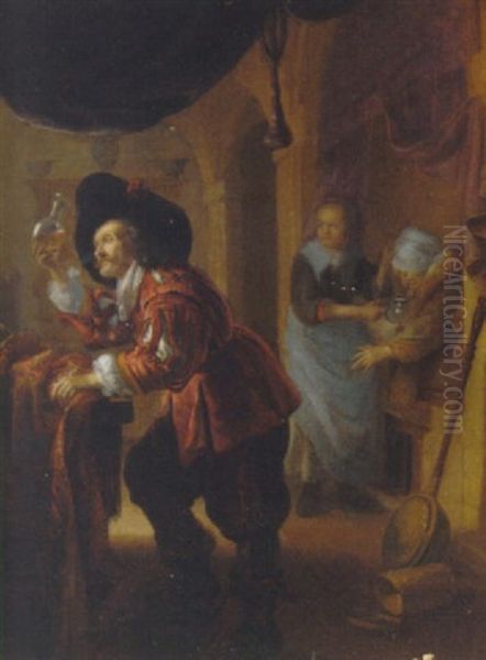 The Doctor's Visit Oil Painting by Frans van Mieris the Elder