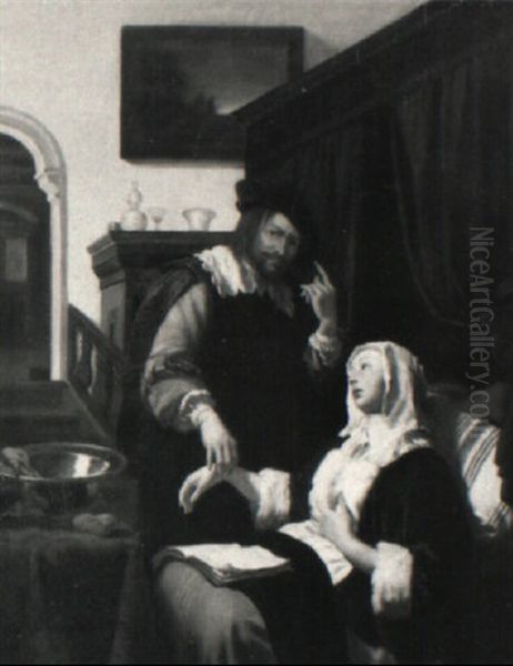 Der Besuch Des Arztes Oil Painting by Frans van Mieris the Elder