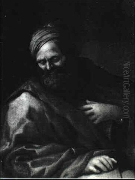 A Philosopher Oil Painting by Frans van Mieris the Elder