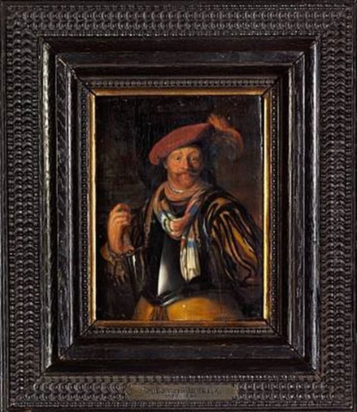 A Gentleman With A Red Hat And A Sword Oil Painting by Frans van Mieris the Younger