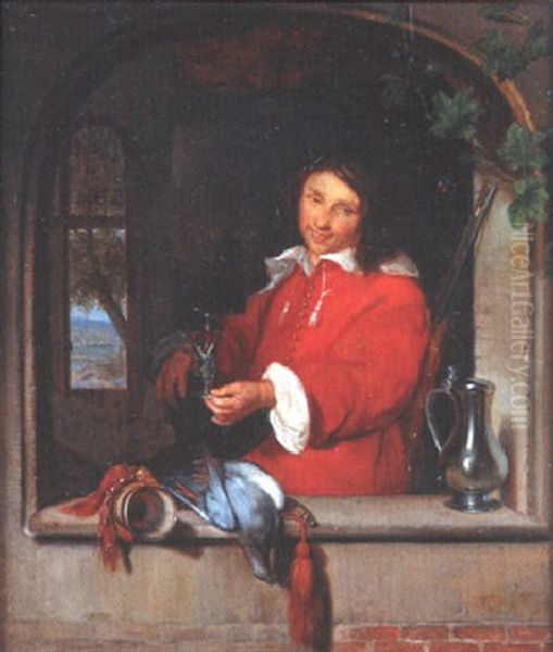 Le Repos Du Chasseur Oil Painting by Frans van Mieris the Younger