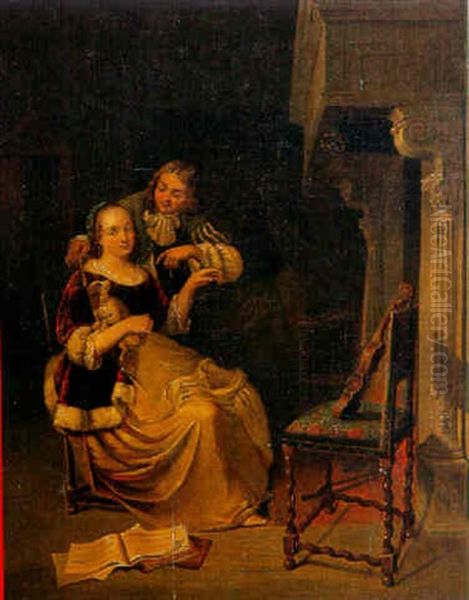 Die Musikstunde Oil Painting by Frans van Mieris the Younger