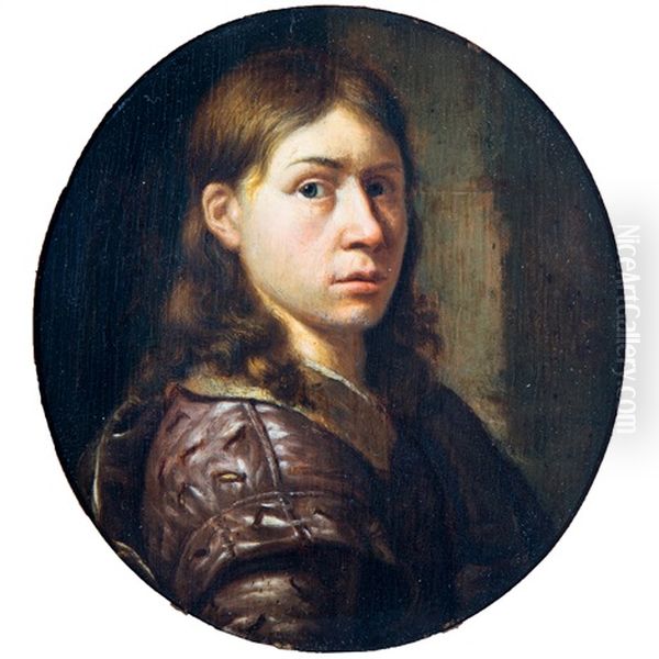 Portrait Of A Young Man, Probably A Self-portrait Oil Painting by Jan Van Mieris