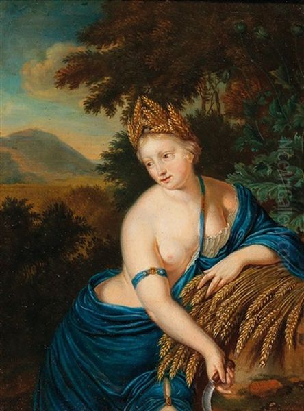 The Goddess Ceres Oil Painting by Willem van Mieris