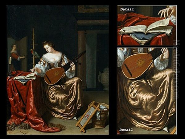 Die Lautenspielerin Oil Painting by Willem van Mieris