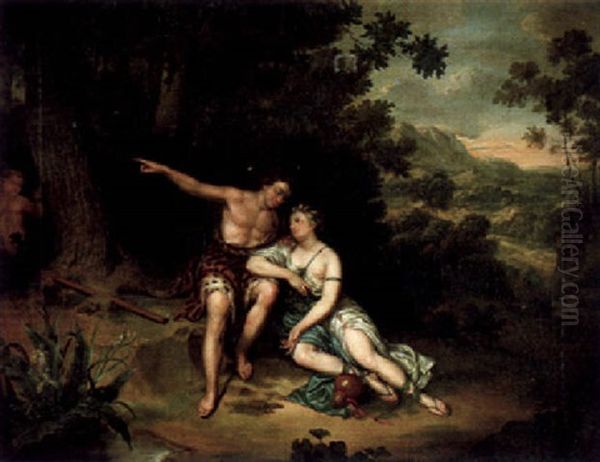 Bacchus Och Ariadne Oil Painting by Willem van Mieris