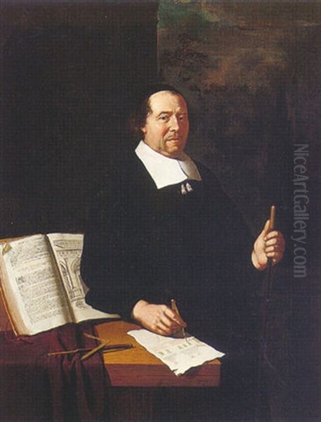 Portrait Of An Architect Oil Painting by Willem van Mieris