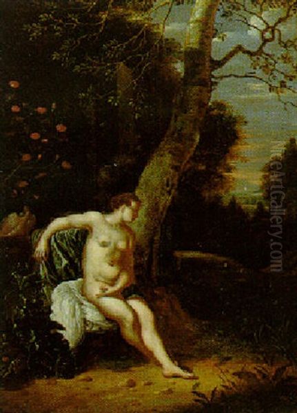 Venus In A Landscape At Dusk Oil Painting by Willem van Mieris