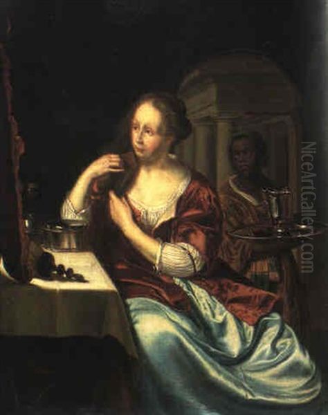 Dame Bei Der Toilette Oil Painting by Willem van Mieris