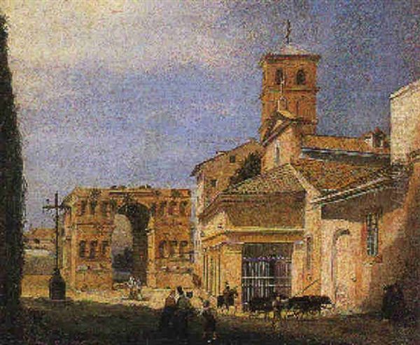 San Giorgio In Velabro Oil Painting by Giovanni Migliara