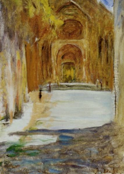 Vicolo Di Citta Oil Painting by Vincenzo Migliaro