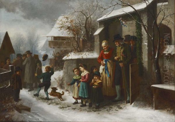 Das Jubelpaar Oil Painting by Hermann Bethke