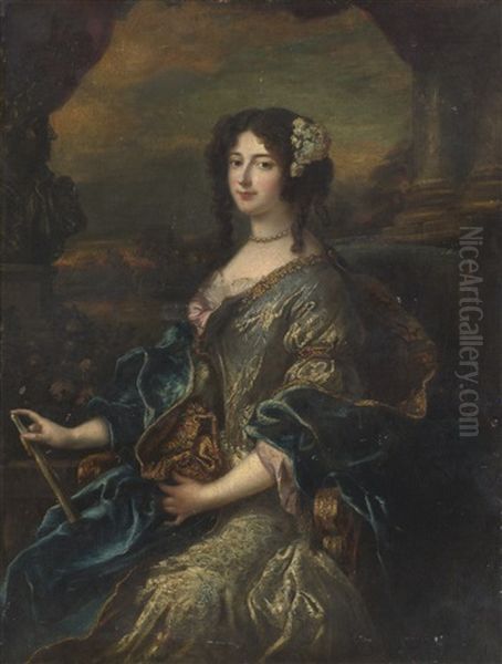 Portrait Of A Lady, Three-quarter Length Oil Painting by Pierre Mignard the Elder