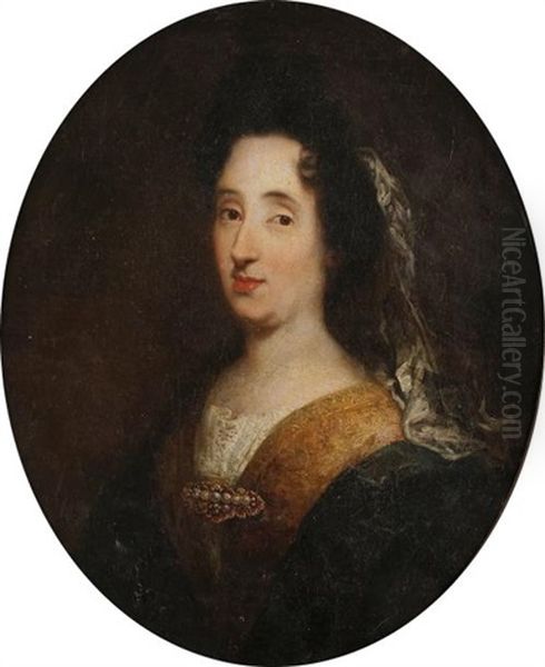 Portrait De Dame A La Broche Oil Painting by Pierre Mignard the Elder