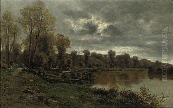 Le Bas De Nanteuil Oil Painting by Charles Henri Bethmont