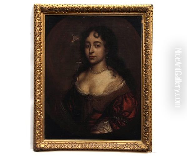 Portrait Of Mary Mancini - Mistress Of Charles Ii Of England And Louis Xiv Oil Painting by Pierre Mignard the Elder