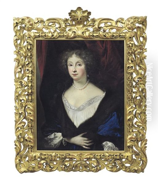 Ritratto Di Gentildonna Con Filo Di Perle Oil Painting by Pierre Mignard the Elder