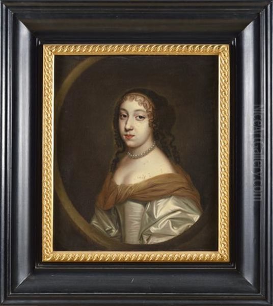 Femme Au Collier De Perles Oil Painting by Pierre Mignard the Elder