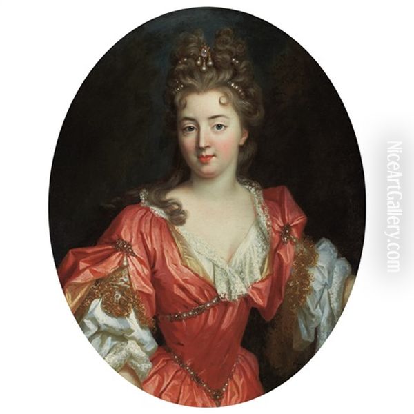 Portrait Of A Lady, Said To Be Comtesse De Valeroy Oil Painting by Pierre Mignard the Elder