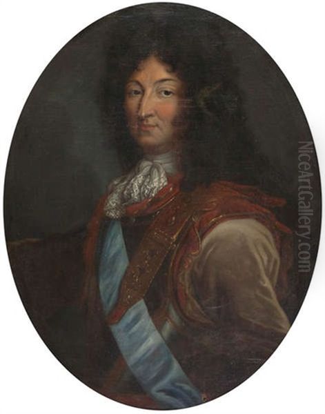 Portrait Du Roi Louis Xiv Oil Painting by Pierre Mignard the Elder