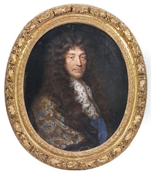 Portrait Dit Du Marquis De Pomponne Oil Painting by Pierre Mignard the Elder