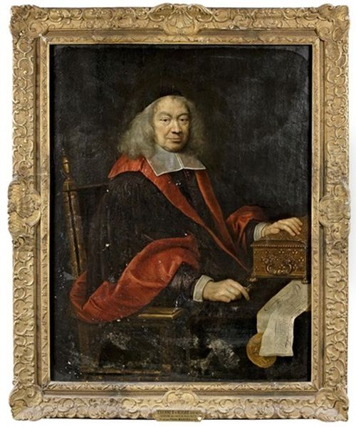 Portrait D'etienne Iii, Marquis D'aligre (1592-1677) (garde Des Sceaux, 1672-1674, Chancelier Et Garde Des Sceaux, 1674-1677) Oil Painting by Pierre Mignard the Elder