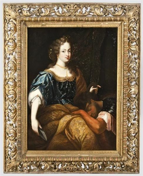 Samson Es Delila Oil Painting by Pierre Mignard the Elder