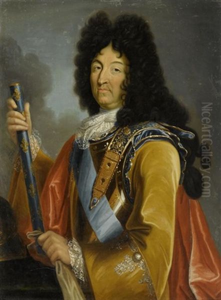 Portrait Des Franzosischen Konigs Louis Xiv Oil Painting by Pierre Mignard the Elder