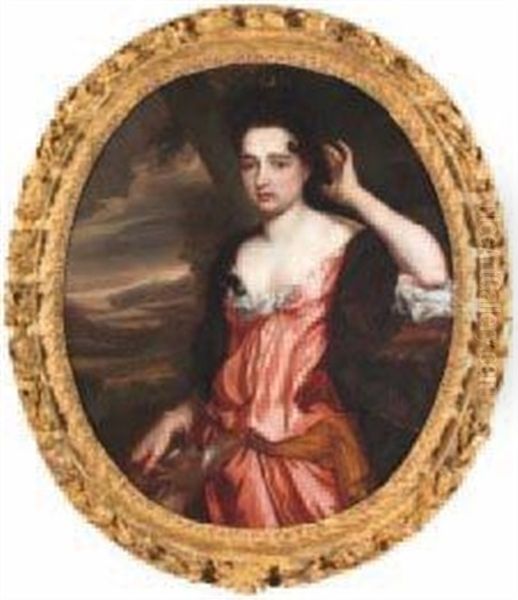 Portrait Presume De Madame De Grignan (fille De Madame De Sevigne) En Diane Chasseresse Oil Painting by Pierre Mignard the Elder