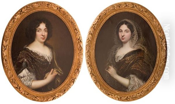 The Portrait Of A Lady (+ Another; 2 Works) by Pierre Mignard the Elder