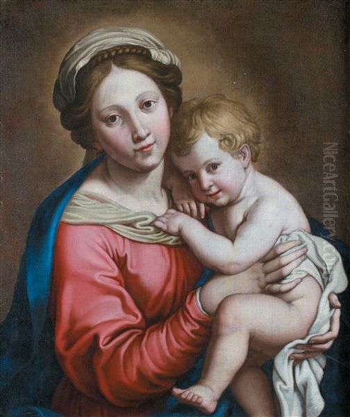 La Vierge A L'enfant Oil Painting by Pierre Mignard the Elder