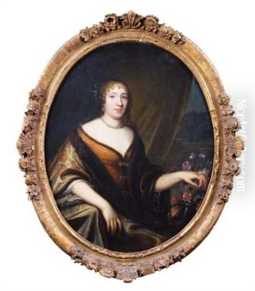 Portrait De Marie De Rabutin-chantal, Marquise De Sevigne Oil Painting by Pierre Mignard the Elder