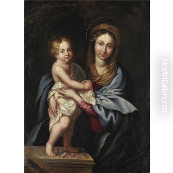 Madonna Col Bambino Oil Painting by Pierre Mignard the Elder